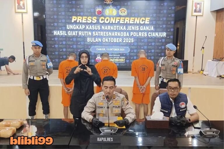 Polisi Bekuk 3 Pelaku Peredaran Narkoba di Cianjur, Sita 7 Kg Ganja